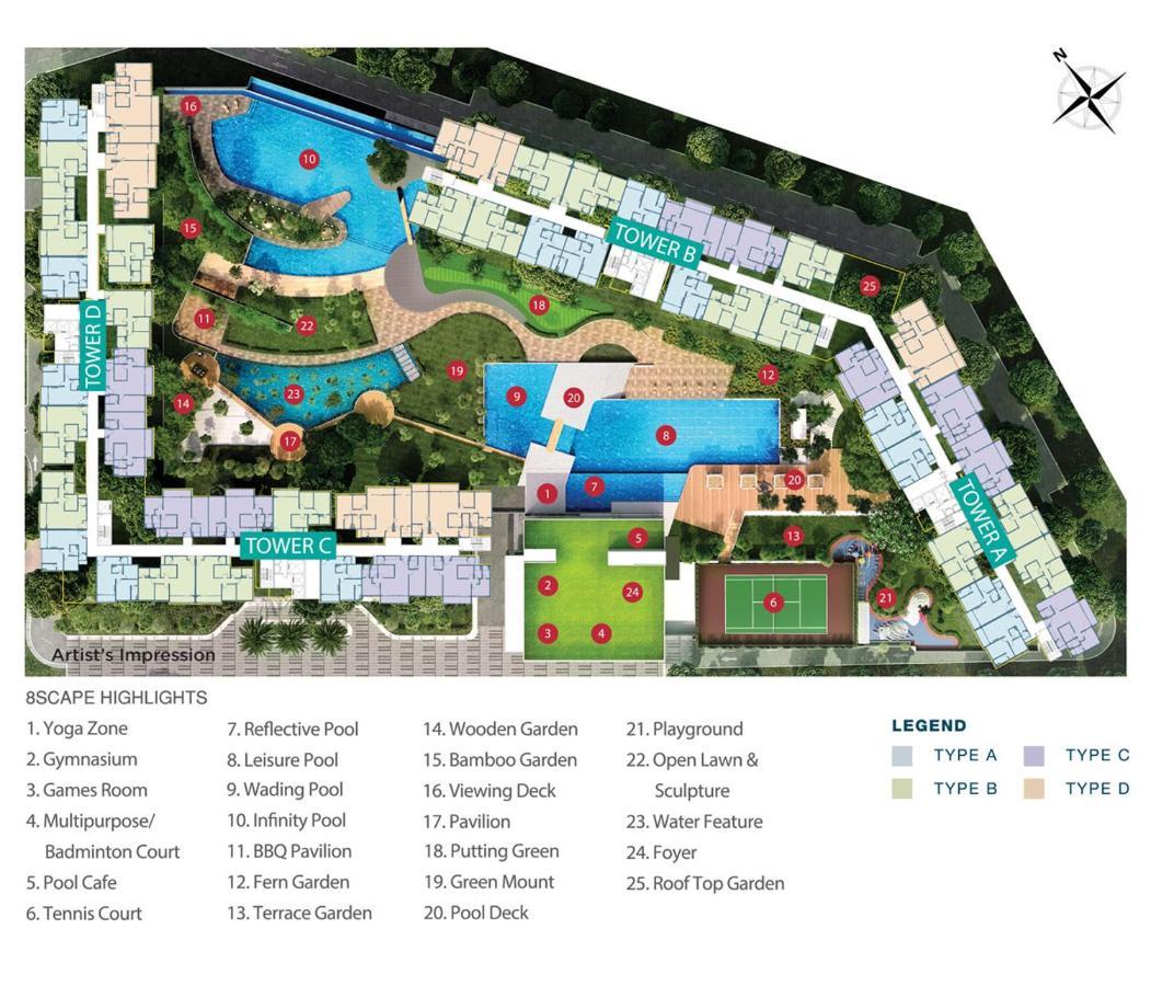 Homenest Jb City Poolview Suite By Cozy Home Johor Bahru Exteriér fotografie